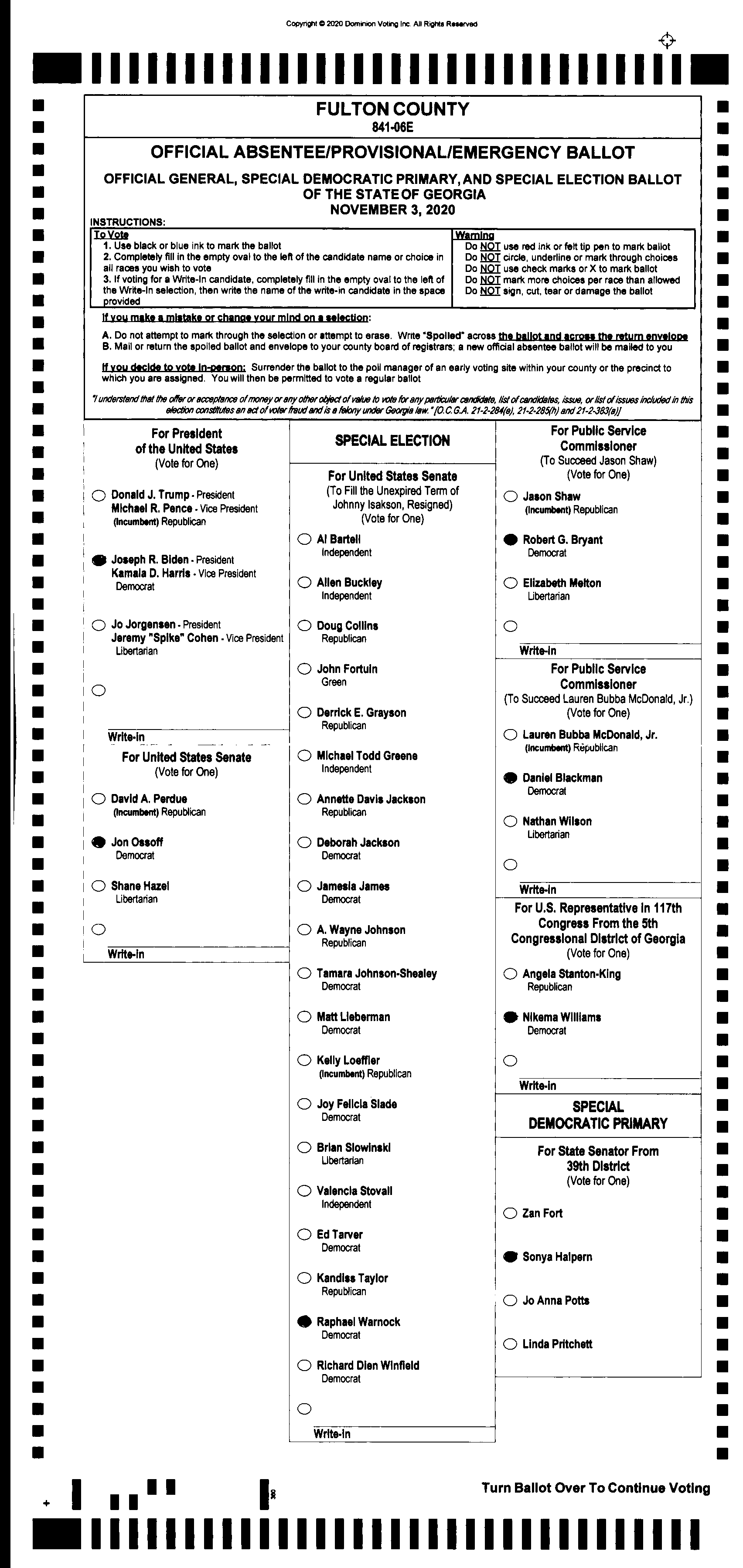 Doubled Ballot